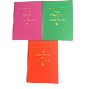 1963 The Time Life Book of Christmas 3 Volume Set Glory Pageantry Merriment